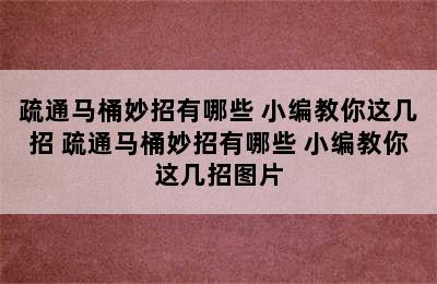 疏通马桶妙招有哪些 小编教你这几招 疏通马桶妙招有哪些 小编教你这几招图片